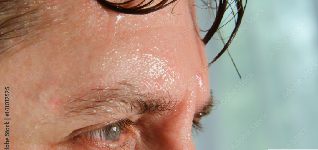 I’m sweating all over.